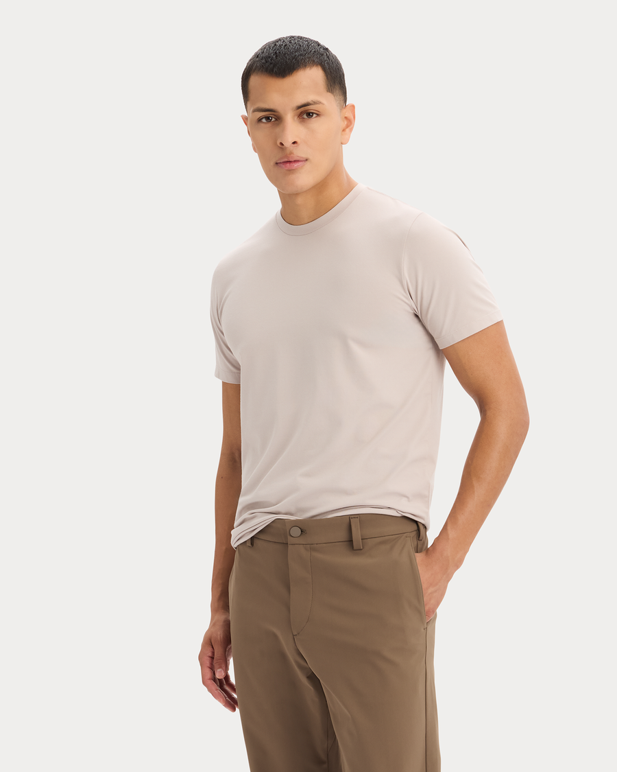 View of model wearing Ashes Of Roses Go Tee, Slim Fit.