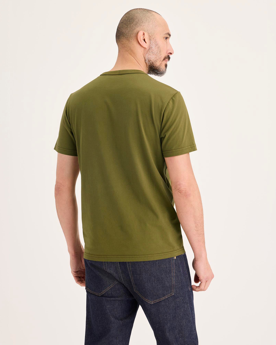 Back view of model wearing Avocado Crewneck Tee, Slim Fit.