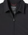 View of model wearing Beautiful Black Go Jacket, Regular Fit with Airweave.