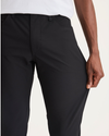 View of model wearing Beautiful Black Go Pant, Slim Fit with Airweave.