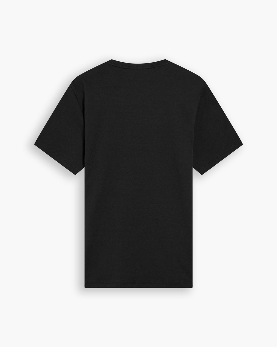 View of model wearing Beautiful Black Go Tee, Slim Fit.