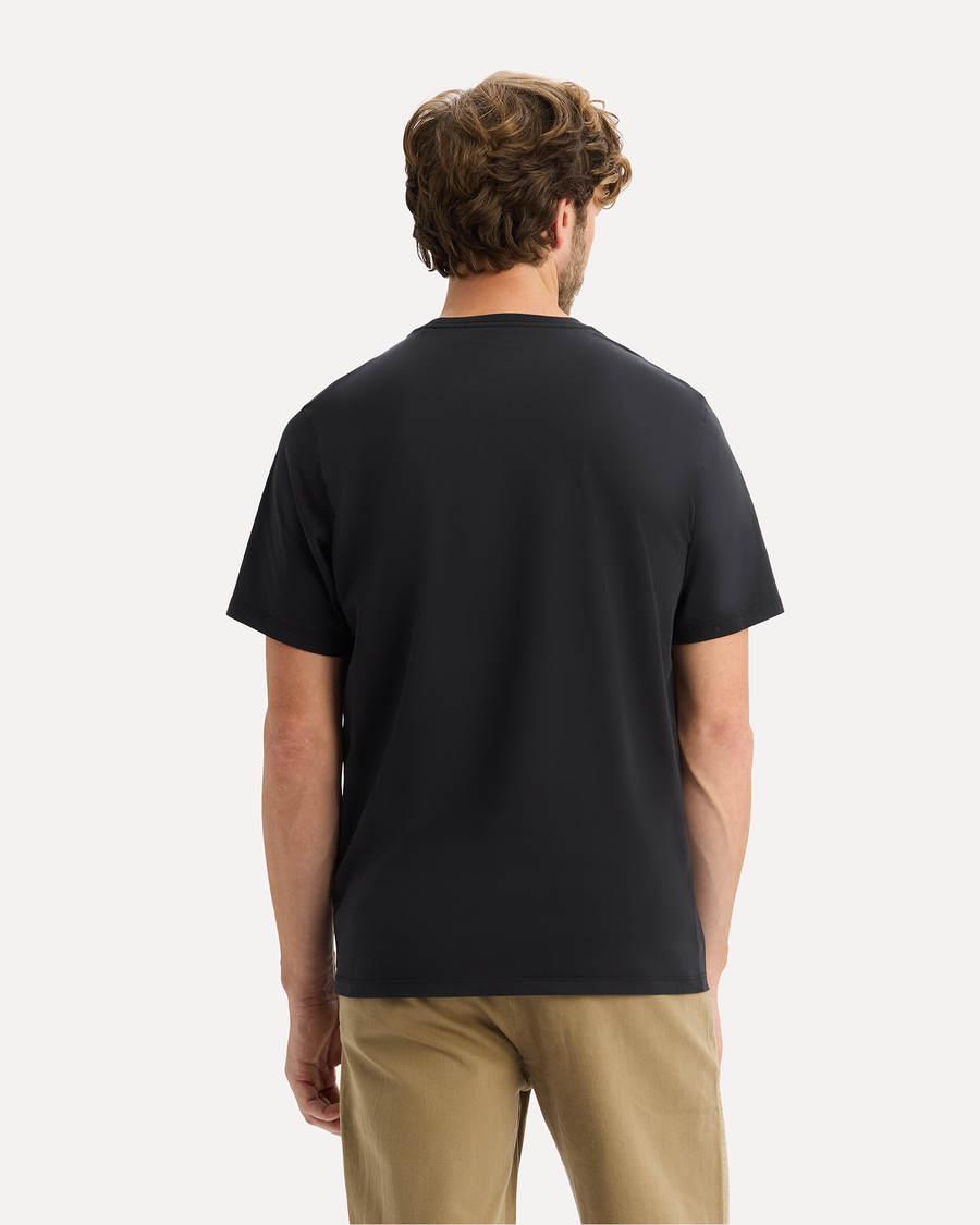 View of model wearing Beautiful Black Graphic Tee, Regular Fit.