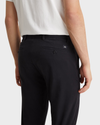 View of model wearing Black Crafted Khaki Pants, Slim Fit.