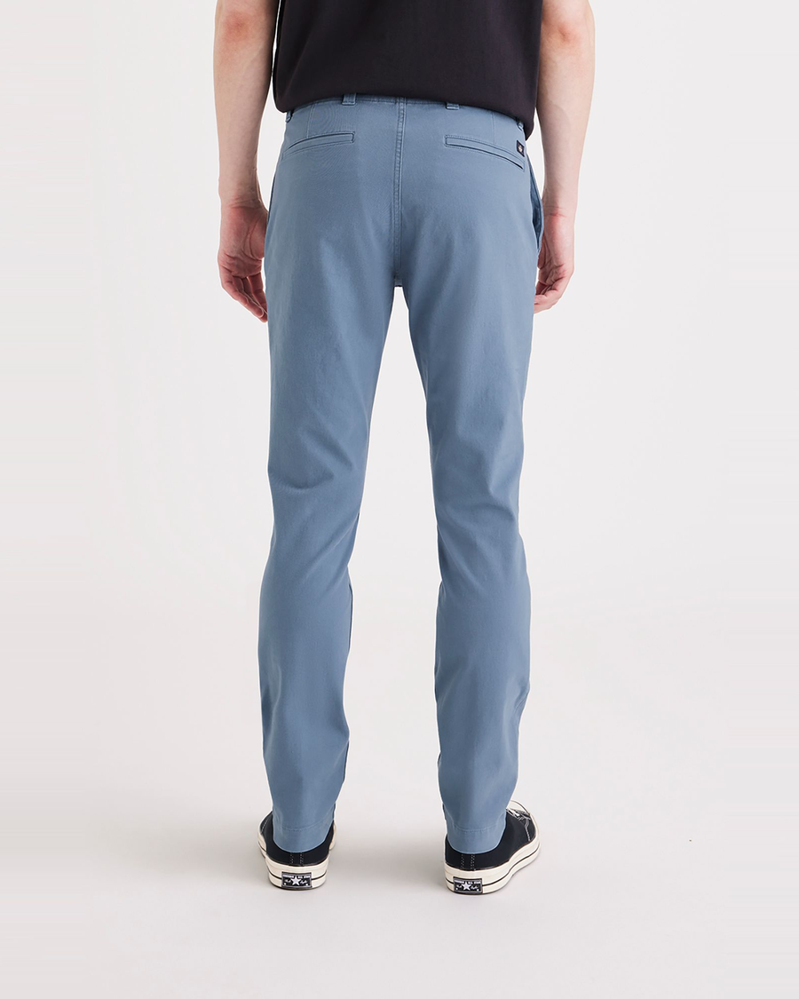 Back view of model wearing Bluefin Alpha Chino Pants, Skinny Fit.