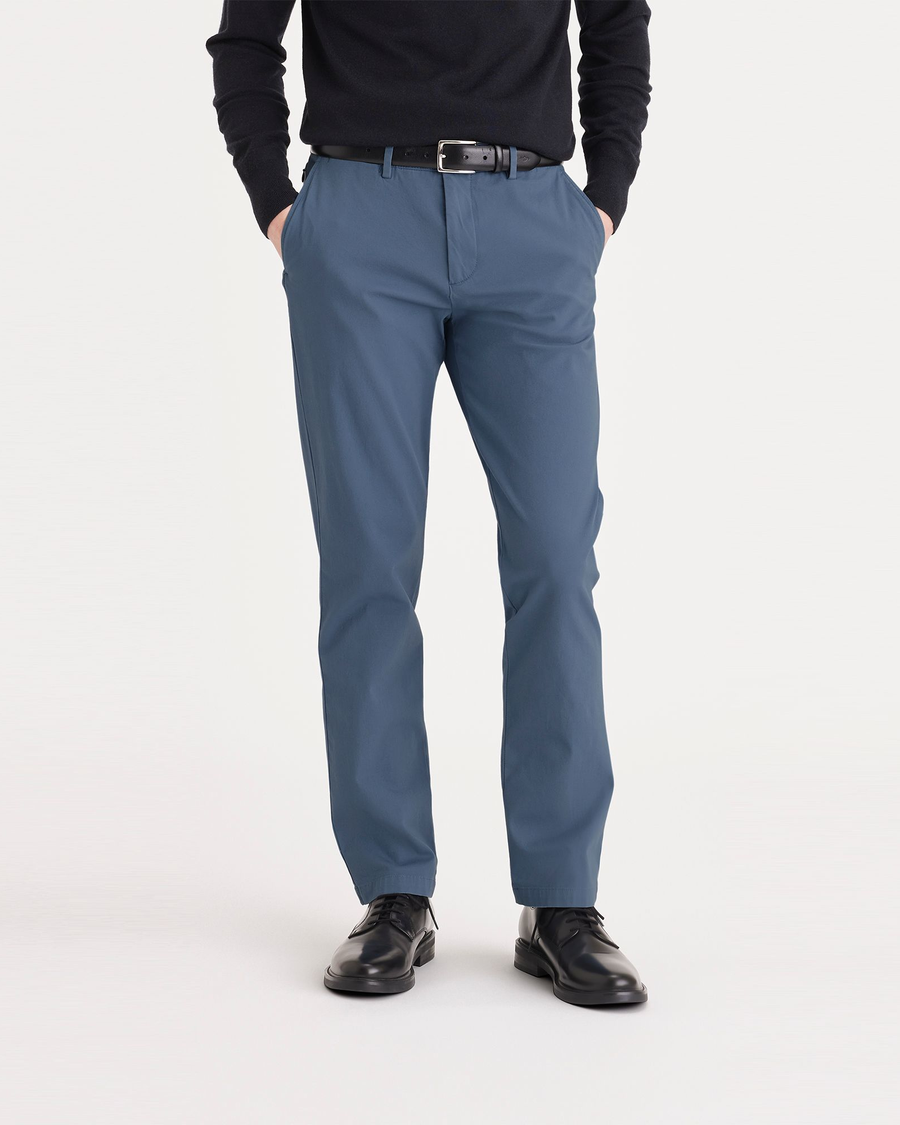 Front view of model wearing Bluefin Crafted Khaki Pants, Slim Fit.