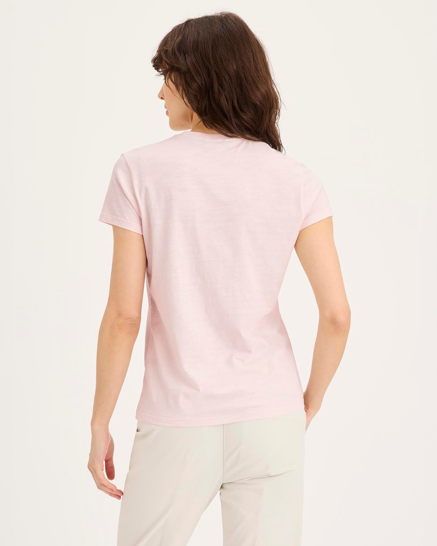 Back view of model wearing Calcite Graphic Tee, Slim Fit.
