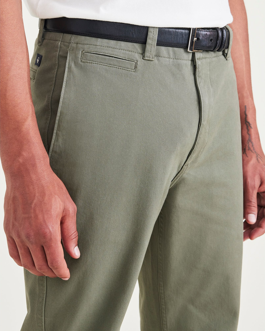 View of model wearing Camo Alpha Chino Pants, Slim Fit.