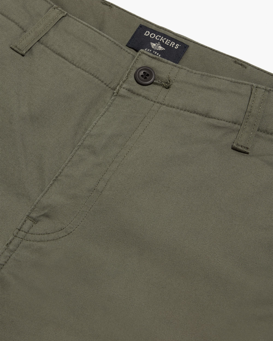 View of model wearing Camo Cargo Pants, Straight Fit.