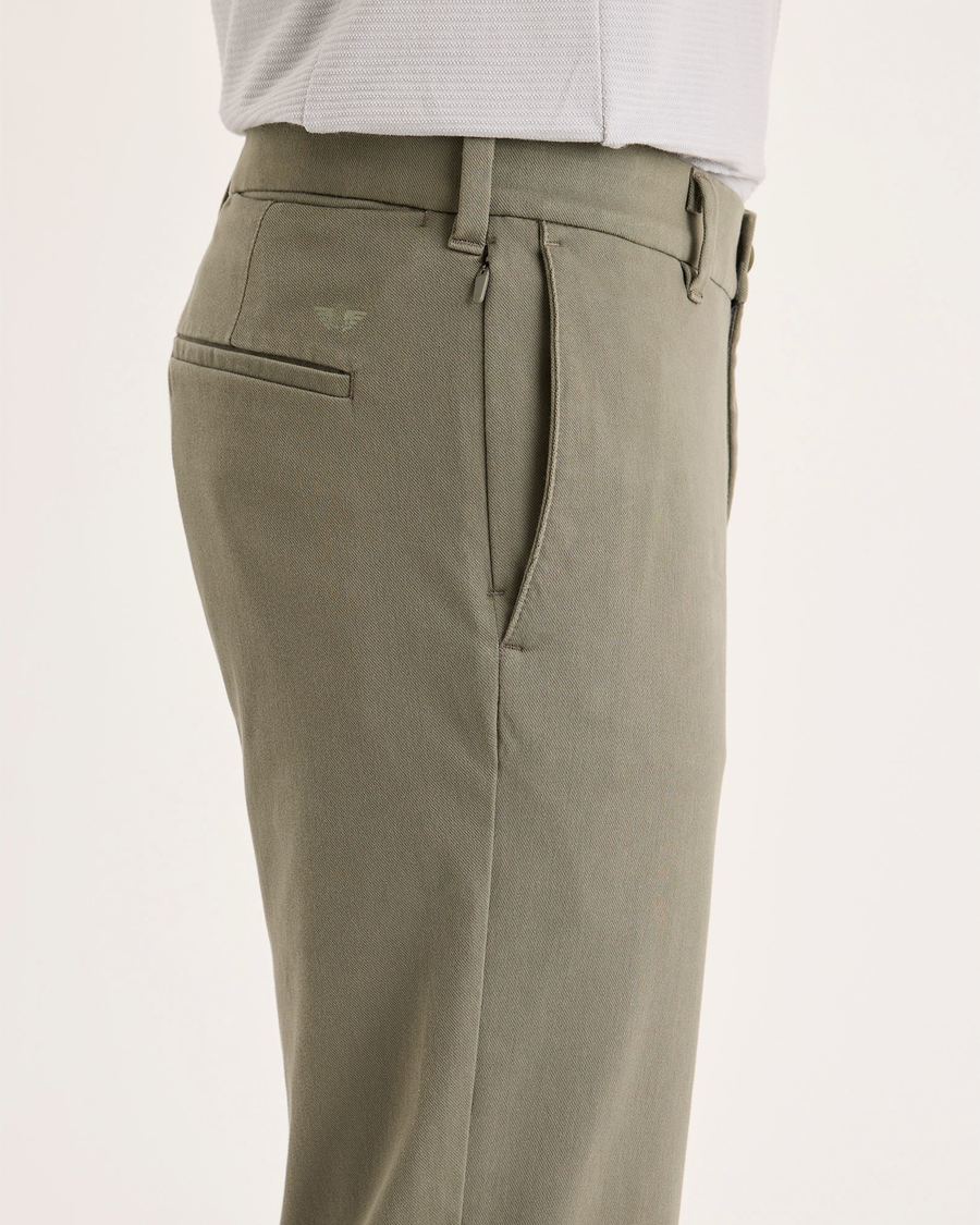 Go4472 Side view of model wearing Camo Go Activeflex Chino, Slim Fit.