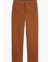 Front view of model wearing Caramel Café Women's High Straight Fit Weekend Chino Pants.