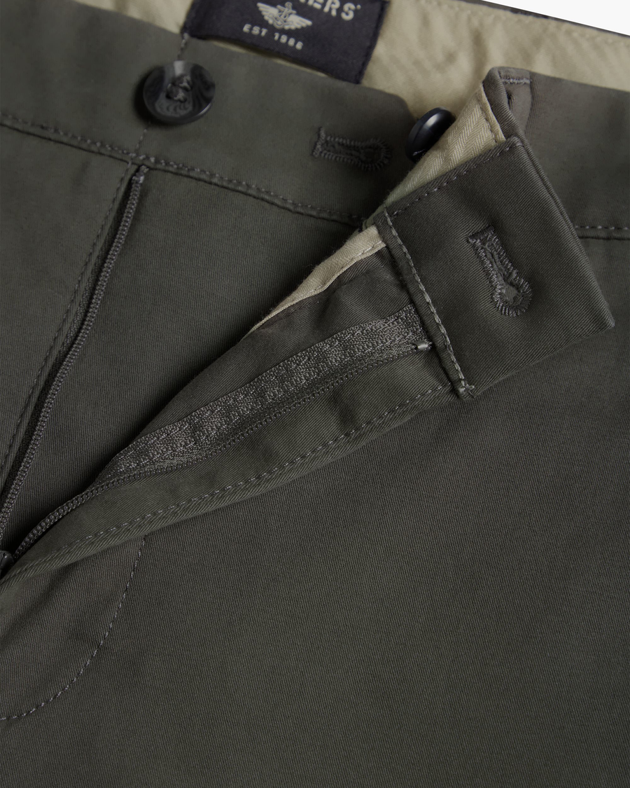 View of model wearing Chimera Crafted Khaki Pants, Slim Fit.