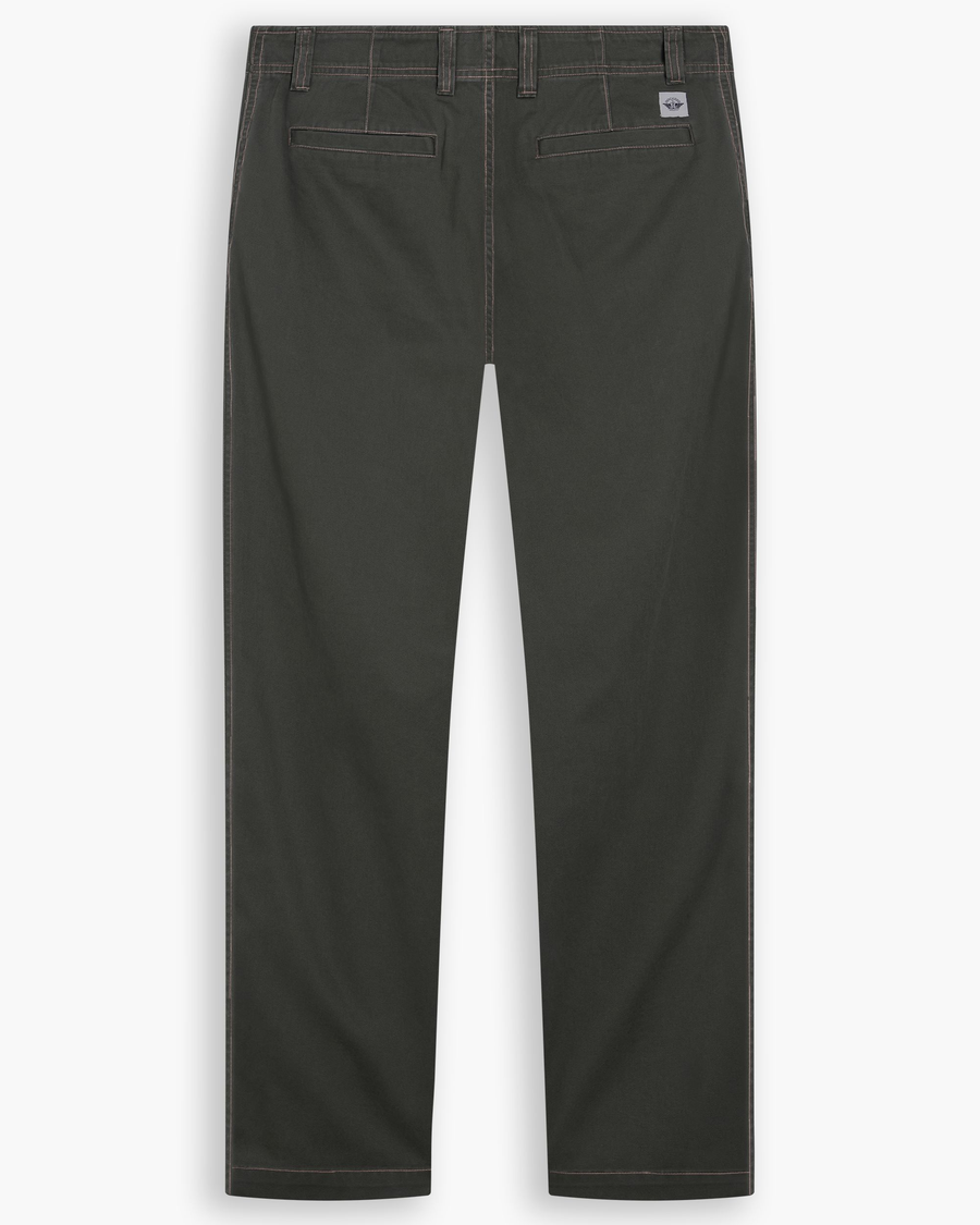 View of model wearing Chimera Eighty-Six Alpha Chino Pants, Loose Fit.