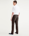 Back view of model wearing Coffee Bean Alpha Chino Pants, Slim Fit.