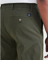 View of model wearing Dockers Olive Crafted Khaki Pants, Slim Fit.