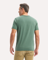 Back view of model wearing Duck Green Original Tee, Slim Fit.