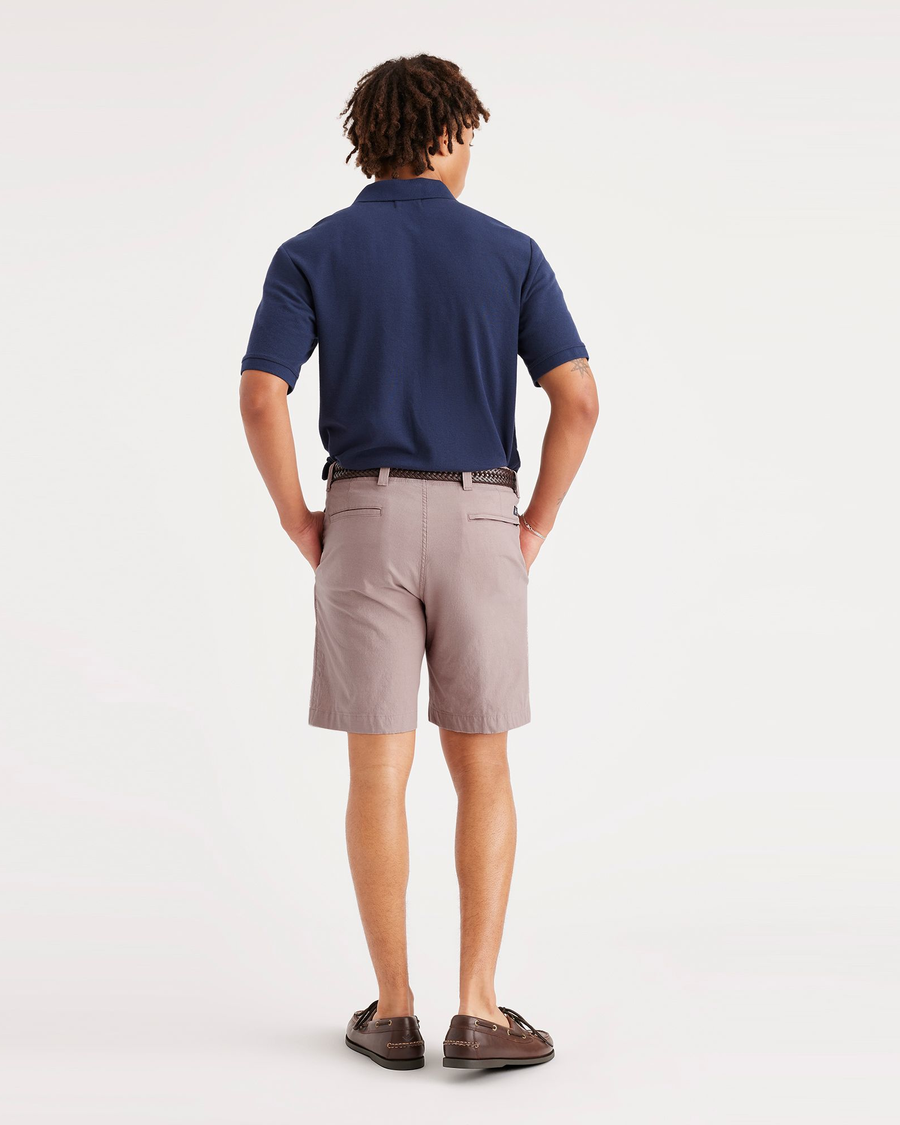 Back view of model wearing Fawn Alpha Chino Shorts, Straight Fit.