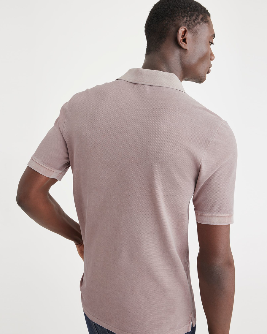 View of model wearing Fawn Men's Slim Fit Original Polo.