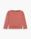 View of model wearing Fire Whirl Boatneck Tee, Regular Fit.