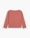View of model wearing Fire Whirl Boatneck Tee, Regular Fit.
