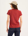 Back view of model wearing Fire Whirl Favorite Tee, Slim Fit.