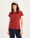Front view of model wearing Fire Whirl Favorite Tee, Slim Fit.