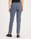 Back view of model wearing Folkstone Gray Mid-Rise Collins Trouser with Sculpt, Slim FIt.