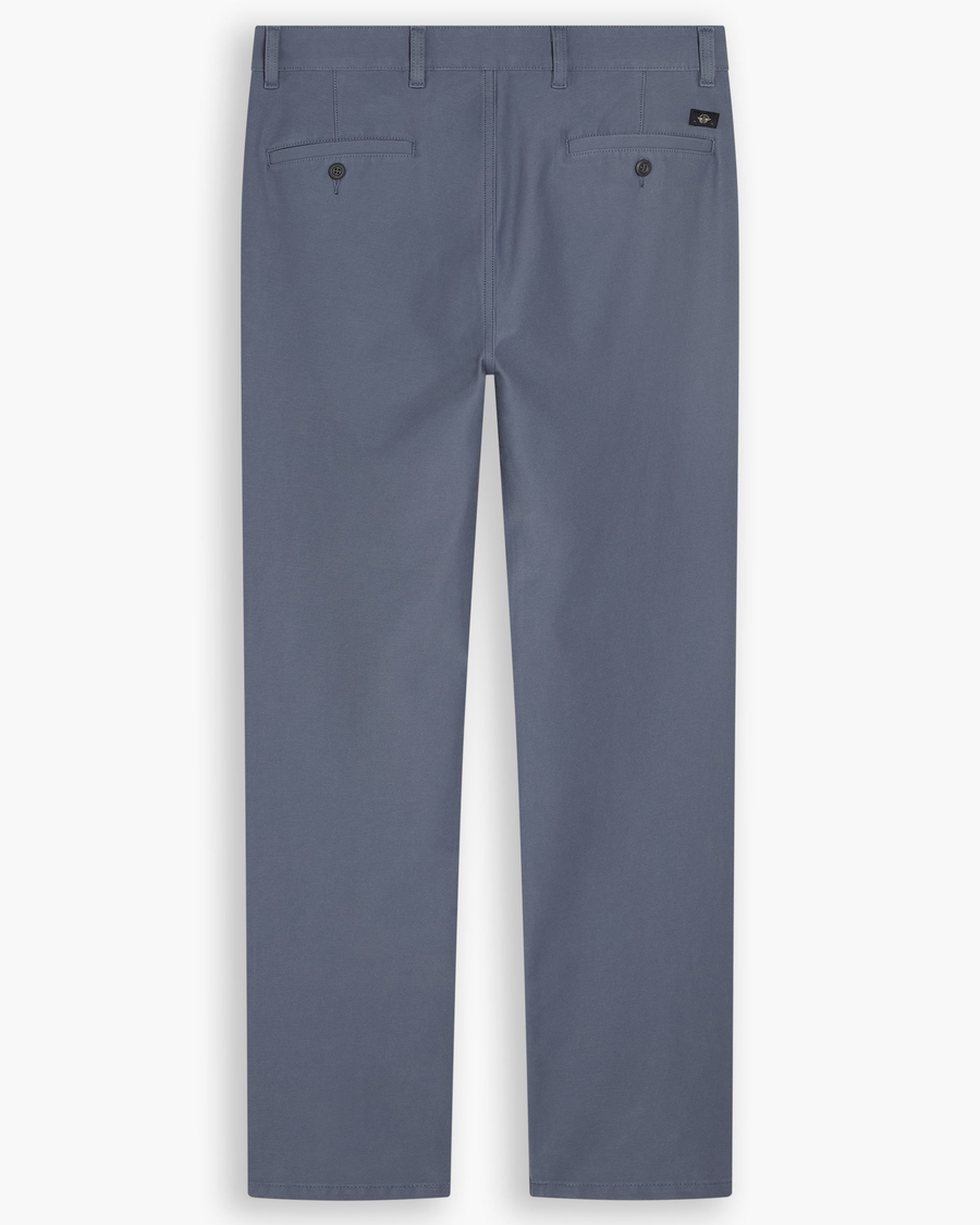 View of model wearing Folkstone Gray Smart 360 Knit Chino Pants, Skinny Fit.