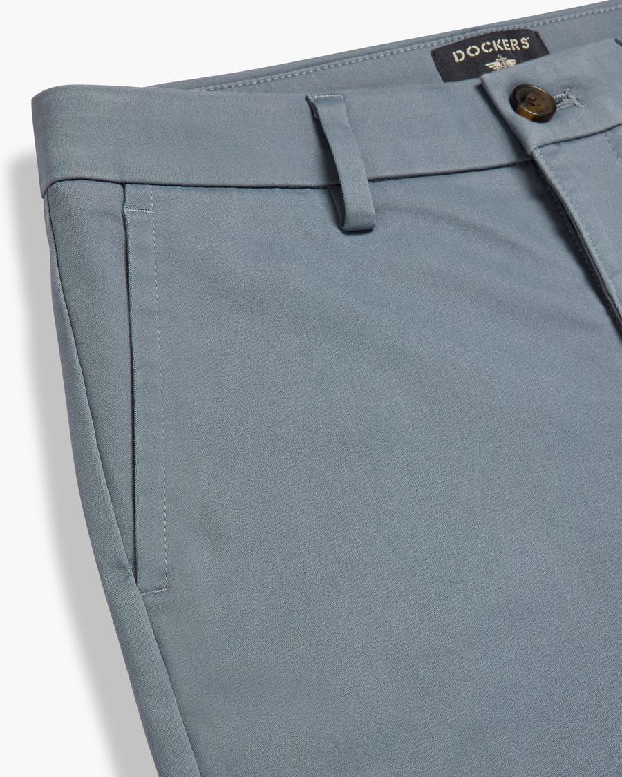 View of model wearing Folkstone Gray Weekend Chinos, Skinny Fit.
