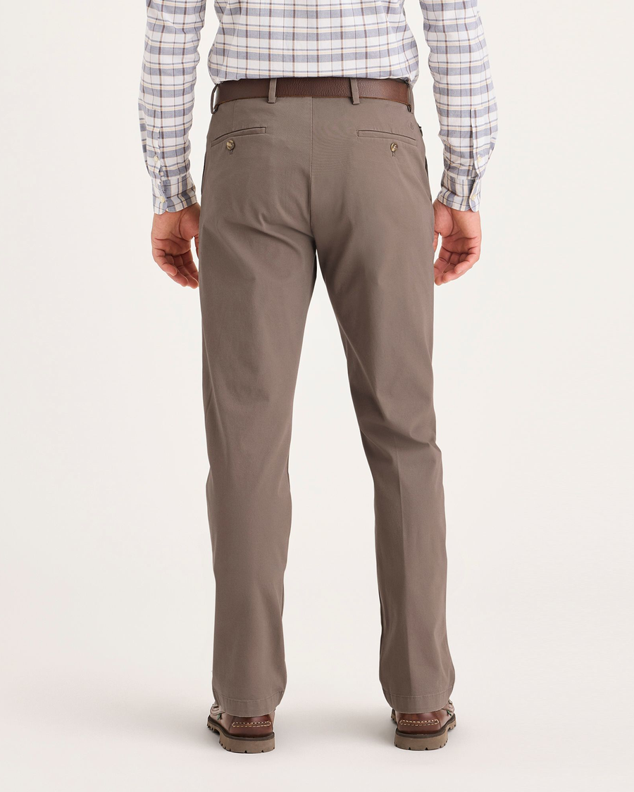 Back view of model wearing Fossil Crafted Khaki Pants, Slim Fit.