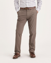 Front view of model wearing Fossil Crafted Khaki Pants, Slim Fit.