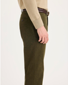 Side view of model wearing Hammond Crafted Khaki Pants, Slim Fit.