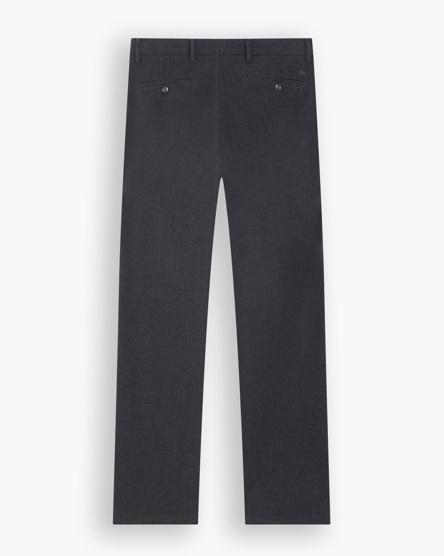 View of model wearing Hammond Grey Heather Crafted Khaki Pants, Slim Fit.