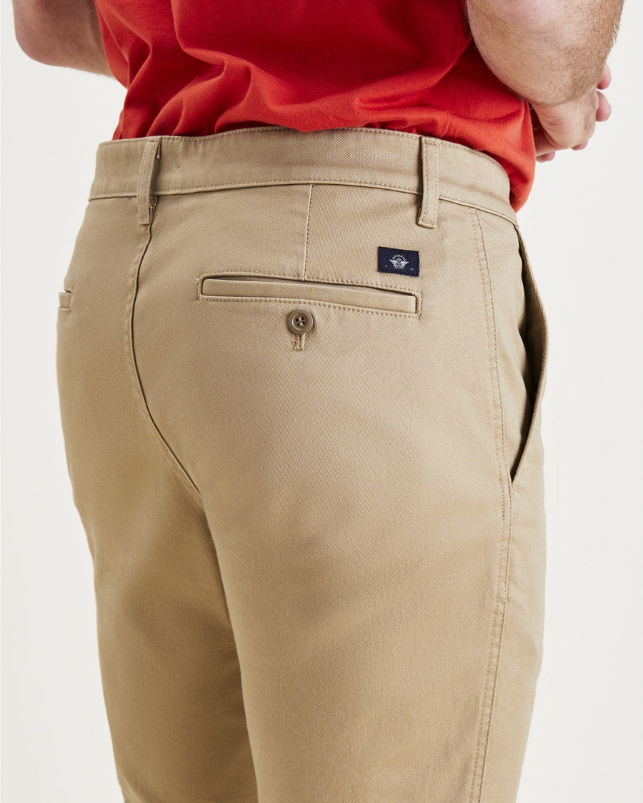 View of model wearing Harvest Gold Men's Skinny Fit Original Chino Pants.