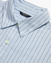 View of model wearing Ice Water Boxy Cropped Shirt, Relaxed Fit.