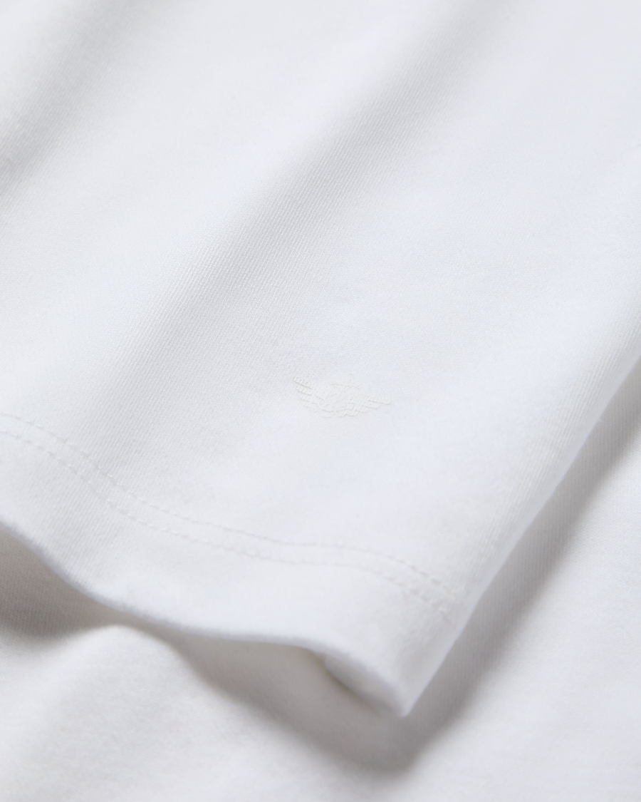 View of model wearing Lucent White Go Tee, Slim Fit.