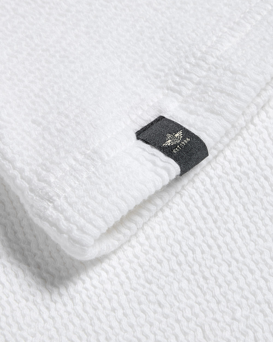 View of model wearing Lucent White Rib Tee, Slim Fit.