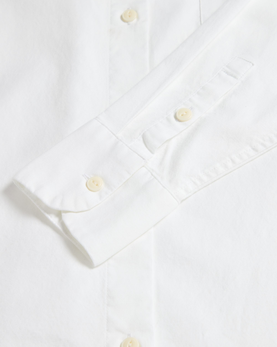 View of model wearing Lucent White Women's Shirt, Relaxed Fit.