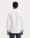 Back view of model wearing Mosely Vista 2 Button Collar Shirt, Slim Fit.
