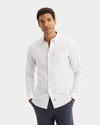Front view of model wearing Mosely Vista 2 Button Collar Shirt, Slim Fit.