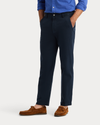 View of model wearing Navy Blazer Original Chino Pants, Relaxed Taper Fit.