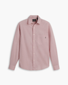 View of model wearing Pale Mauve Men's Slim Fit Casual Shirt.