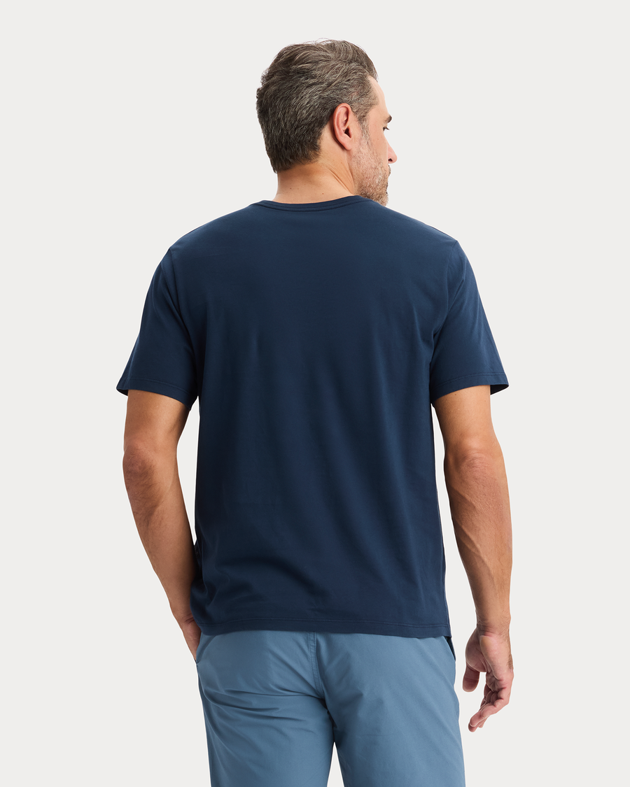View of model wearing Pembroke Graphic Tee, Regular Fit.