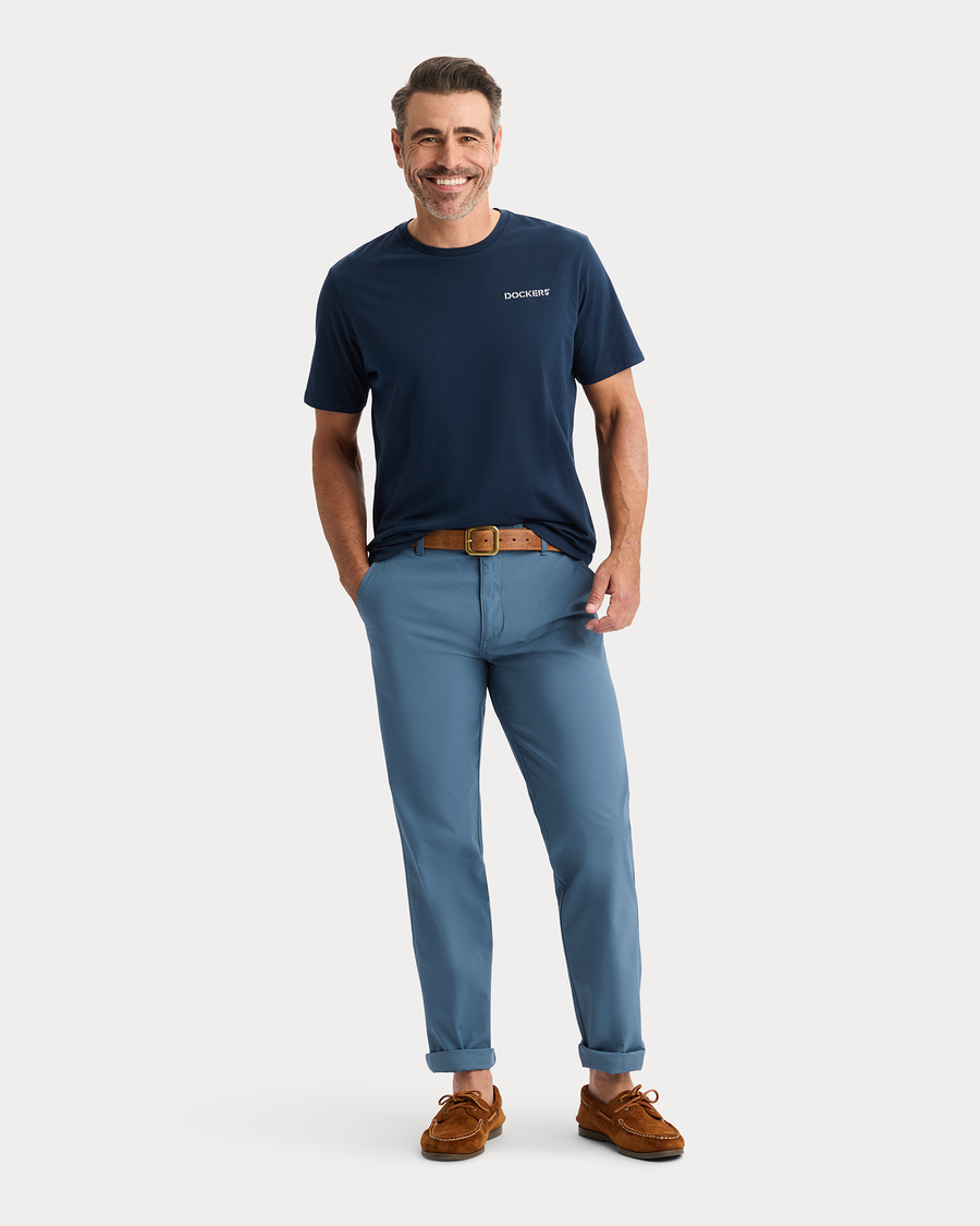 View of model wearing Pembroke Graphic Tee, Regular Fit.