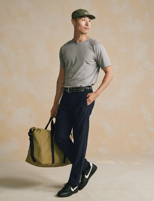 Dockers® GO—stretch, breathe, and move with Airweave fabric, 4-way stretch, moisture-wicking, breathable material, and hidden security pockets.