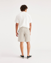 Back view of model wearing Sahara Khaki Alpha Chino Shorts, Straight Fit.