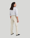 Back view of model wearing Sahara Khaki Crafted Khaki Pants, Slim Fit.