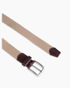 View of  Sahara Khaki Men's Casual Braid Belt.