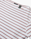 View of model wearing Toadstool Boatneck Tee, Regular Fit.