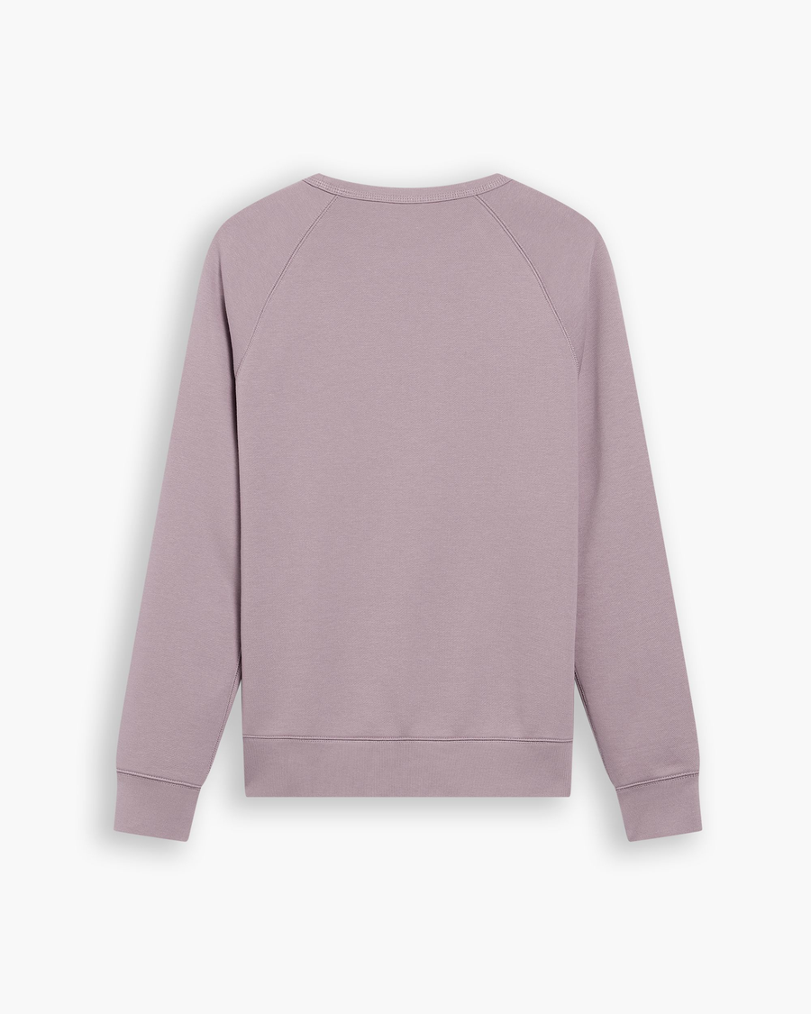 View of model wearing Toadstool Crewneck Sweatshirt, Regular Fit.