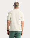 Back view of model wearing Water Lily Pique Polo, Slim Fit.